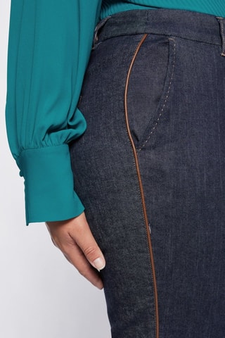 Jean droit 7/8 - Bleu