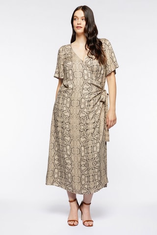 Robe portefeuille - Beige