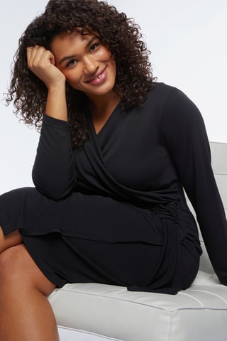 Robe portefeuille - Noir