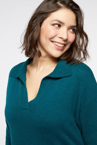 Robe pull en laine - Vert