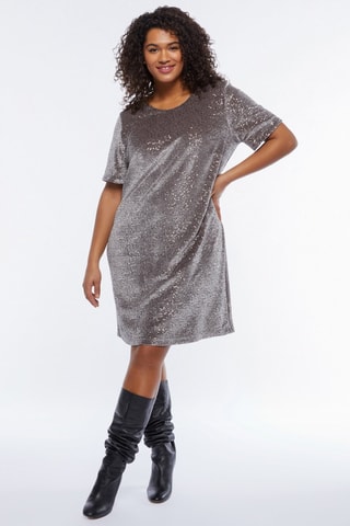 Robe droite - Argenté