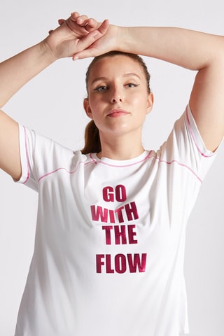 T-shirt Blanc et fuchsia