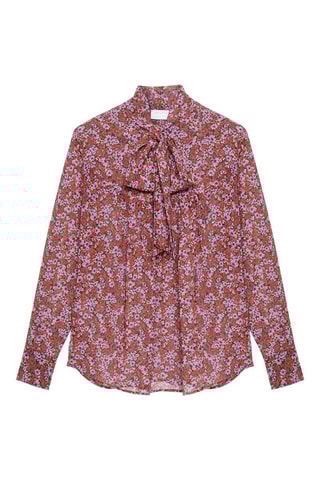 Blouse fleurie Rouge