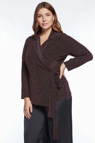 Blouse portefeuille - Marron