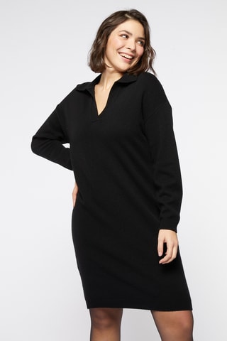 Robe pull en laine - Noir