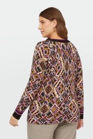 Pull - Noir et fuchsia