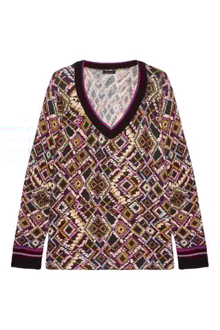 Pull - Noir et fuchsia