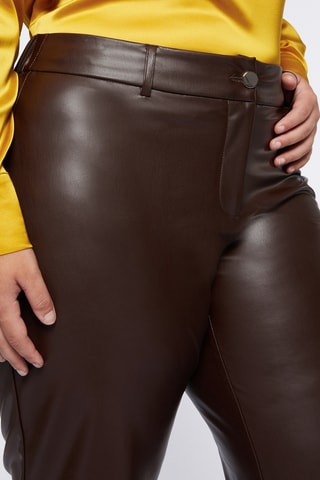 Pantalon droit 7/8 - Marron