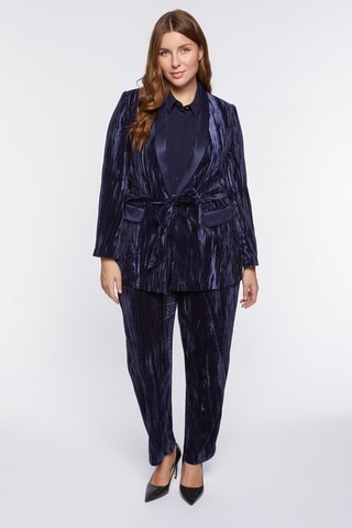 Veste en velours - Bleu marine