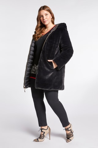 Doudoune réversible à capuche - Noir