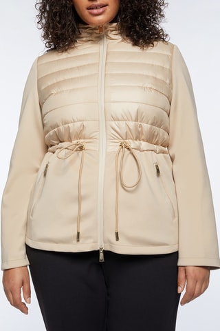 Doudoune bi-matière - Beige