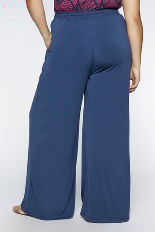 Pantalon wide legs - Bleu