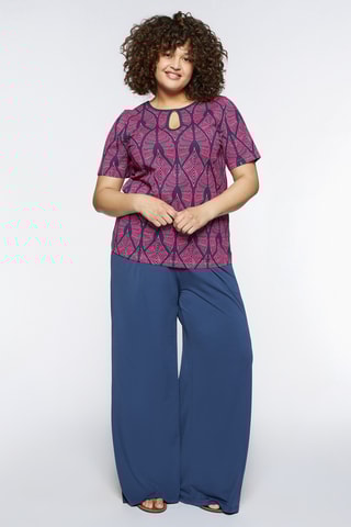 Pantalon wide legs - Bleu