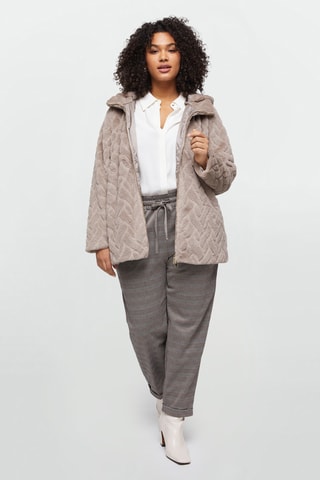 Veste bi-matière - Beige