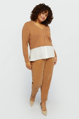 Gilet trompe-l'œil - Camel