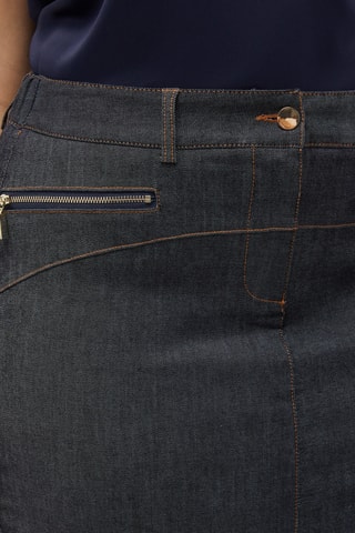 Jupe droite en jean - Bleu foncé