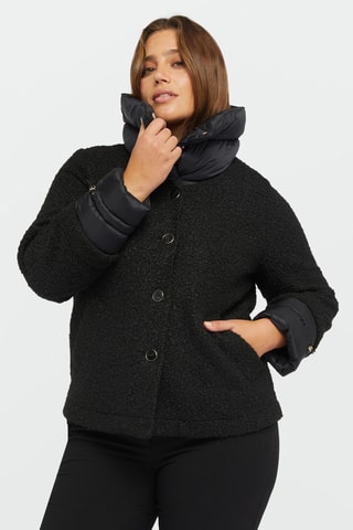 Veste bi-matière - Noir