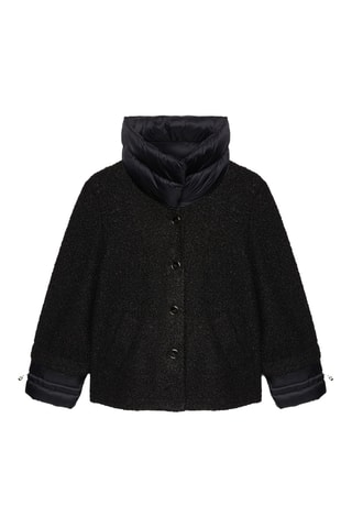 Veste bi-matière - Noir