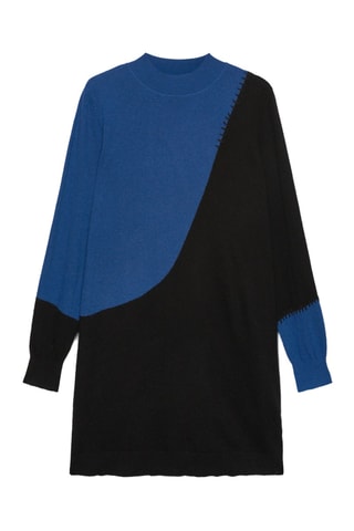 Robe pull - Noir et bleu