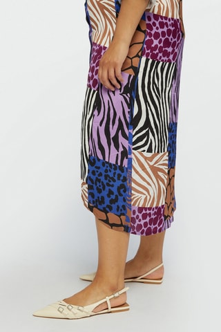 Robe chemise - Violet et bleu