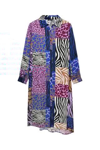 Robe chemise - Violet et bleu