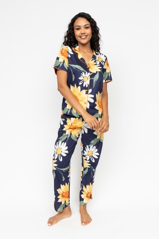 Pyjamablouse Georgina - Marineblauw