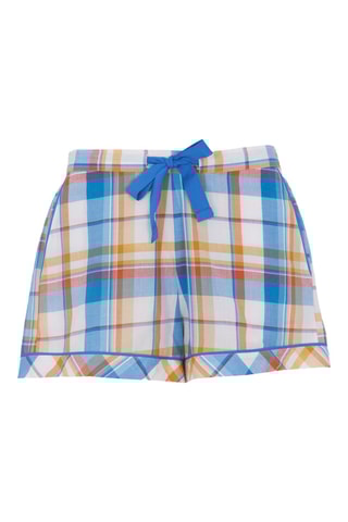 Pyjamashort Sandy - Hemelsblauw en Wit