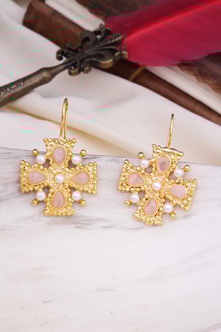 Boucles d'oreilles - Quartz rose