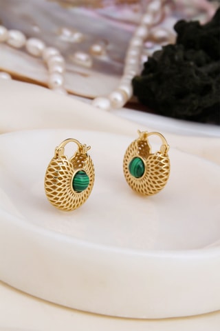 Boucles d’oreilles - Malachites