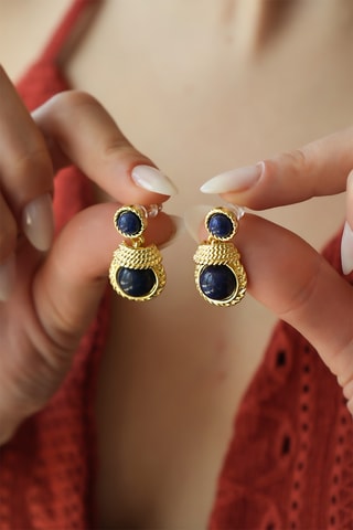 Boucles d'oreilles - Lapis-lazulis