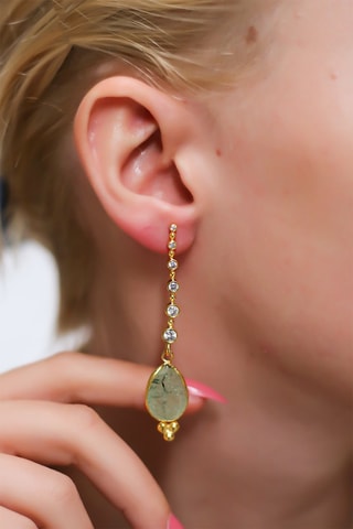 Boucles d'oreilles Prehnites