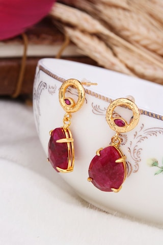 Boucles d’oreilles - Rhodonites