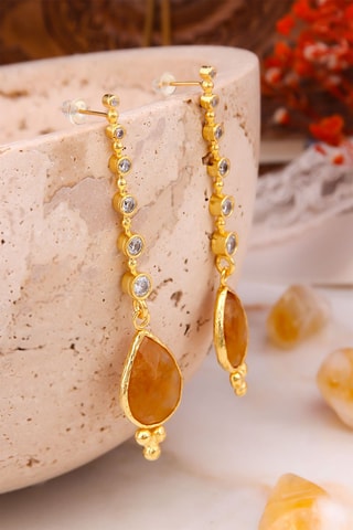 Boucles d'oreilles Citrines