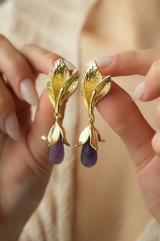 Boucles d'oreilles - Améthystes