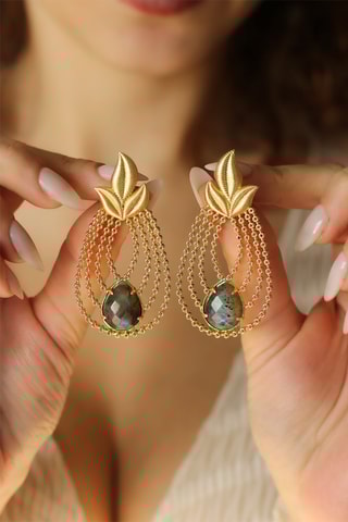 Boucles d’oreilles - Labradorites 