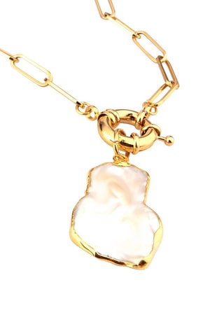 Collier doré à l'or fin jaune Perle de culture