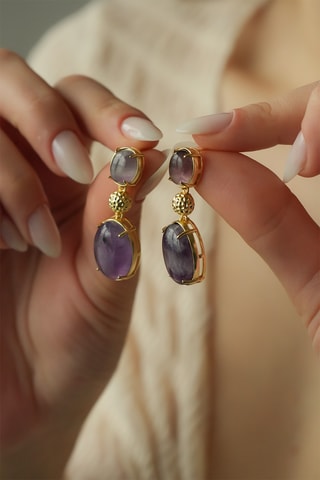 Boucles d’oreilles - Améthystes