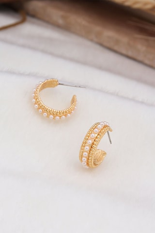 Créoles - Doré et blanc