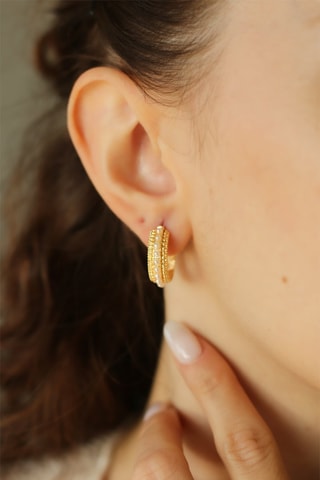 Créoles - Doré et blanc