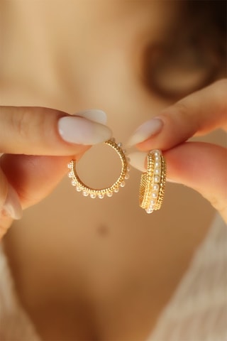 Créoles - Doré et blanc