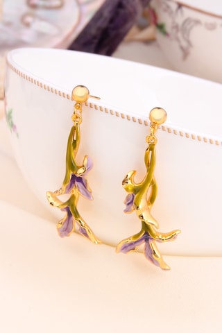 Boucles d'oreilles - Plaqué or jaune et nacre