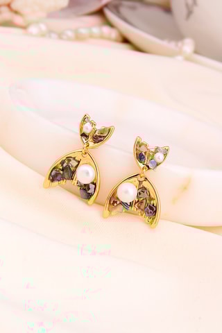 Boucles d’oreilles - Plaqué or jaune et zircons