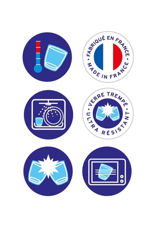 6 verres Unie - 20 cl