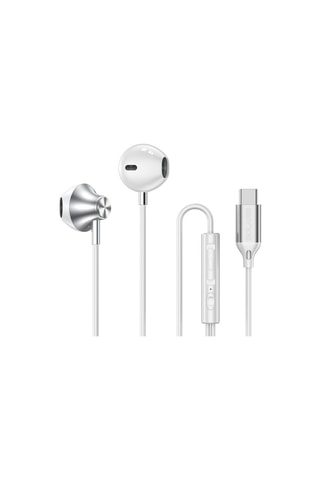 Écouteurs Bolaris USB-C - Jupiter - Microphone - Argenté