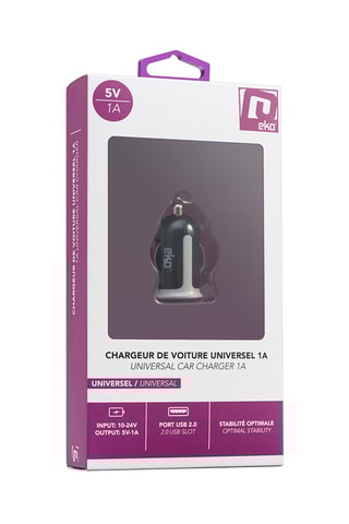 Chargeur voiture Eko - USB 1 A