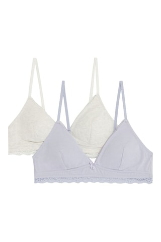 2 push-up beha's Comfiz- ecru en lichtblauw