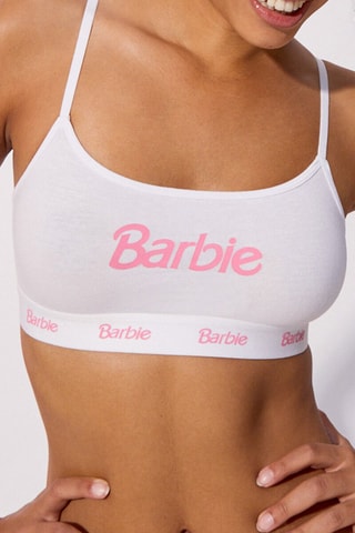 Sportbeha van biokatoen Barbie - Wit - Undiz