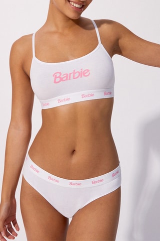 Sportbeha van biokatoen Barbie - Wit - Undiz