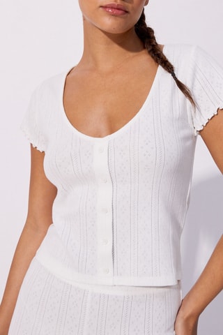 Pyjamatop Prairiz- Wit