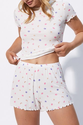 Pyjamashort Prairiz- Wit - Undiz